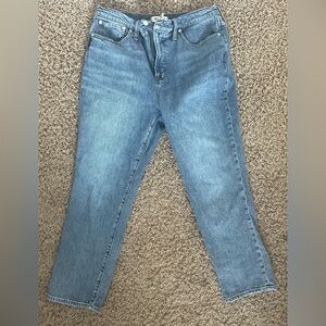 Madewell Blue Straight Leg Jeans Classic Denim Style